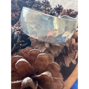 Pewter Hammered .901 Cuff Bracelet‎ Classic